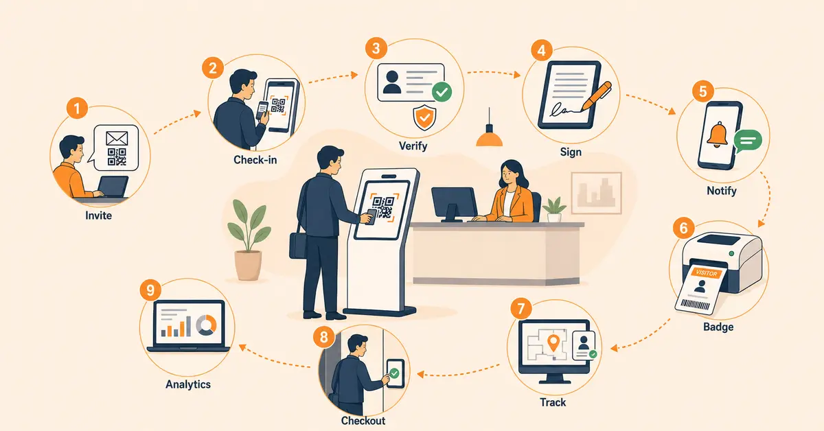 VMS process Visitor management process